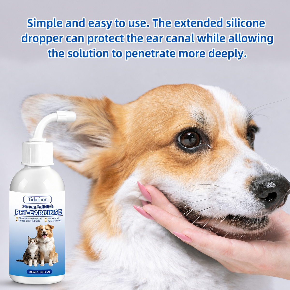 Gentle Pet Ear Cleaner – Helps Remove Odor, Wax & Dirt For Dogs & Cats
