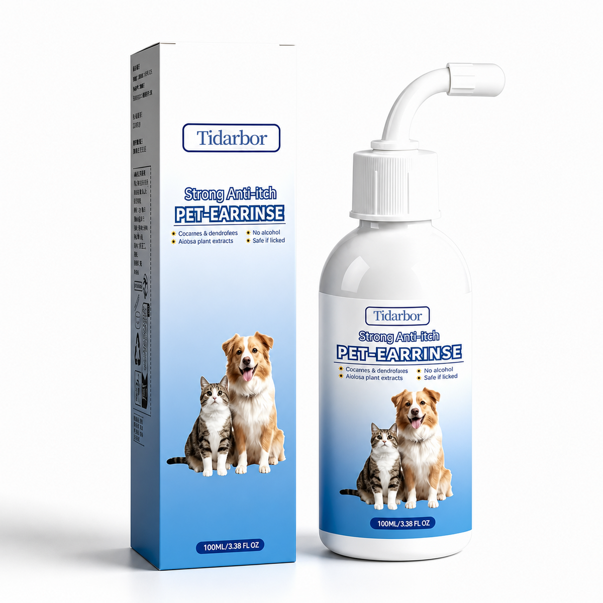 Gentle Pet Ear Cleaner – Helps Remove Odor, Wax & Dirt For Dogs & Cats