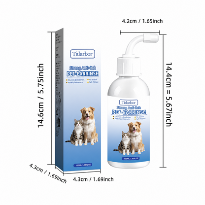 Gentle Pet Ear Cleaner – Helps Remove Odor, Wax & Dirt For Dogs & Cats