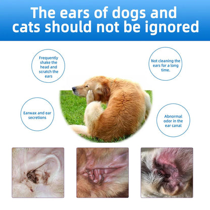 Gentle Pet Ear Cleaner – Helps Remove Odor, Wax & Dirt For Dogs & Cats